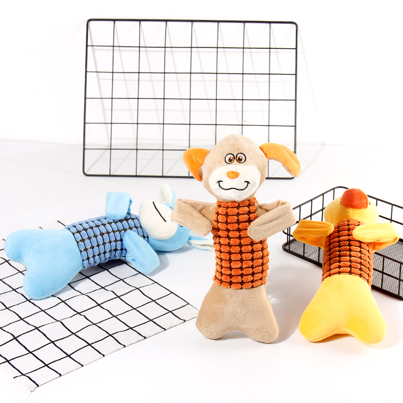 新款女孩毛绒玩具 按压开合玩偶趣味互动解闷柴犬拉布拉多狗用品