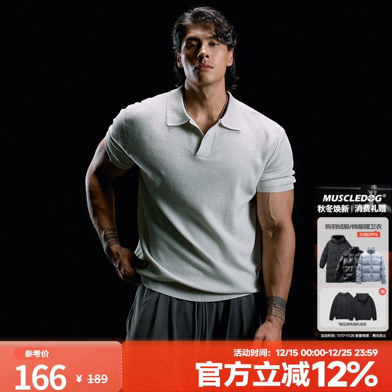 秋季美式纯色休闲运动POLO衫男