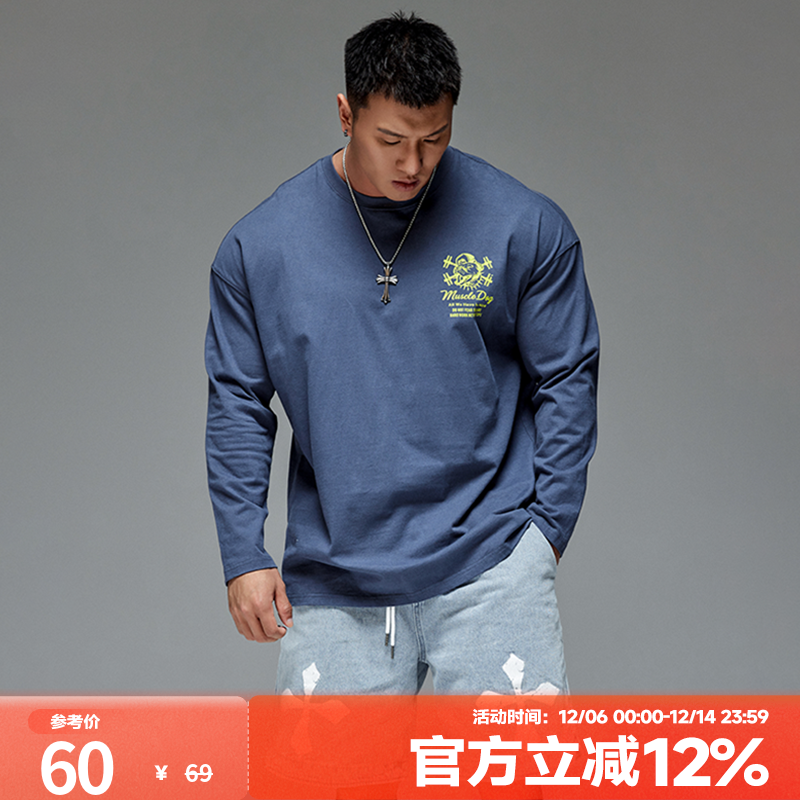 运动休闲长袖T恤MuscleDog