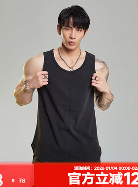 MUSCLEDOG x GLAMOROUS YTTRIUM 联名款 夏季洗水健身运动背心男