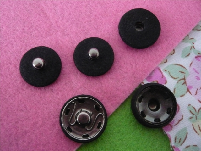 金属包布按扣隐形子母纯铜