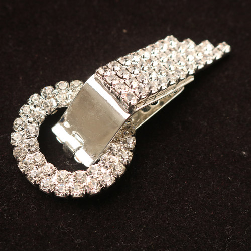 鸭嘴水晶貂皮裘皮奢华钻卡扣子