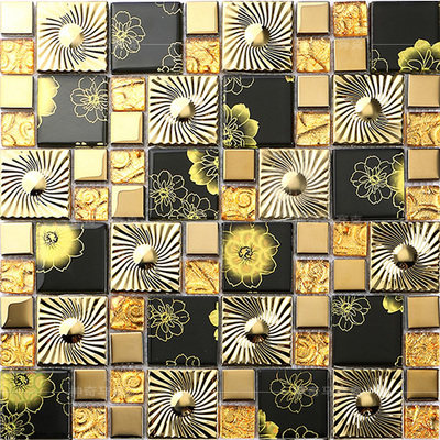 金色长条不锈钢电镀玻璃马赛克背景墙ktv酒吧柱子吧台玄关装饰