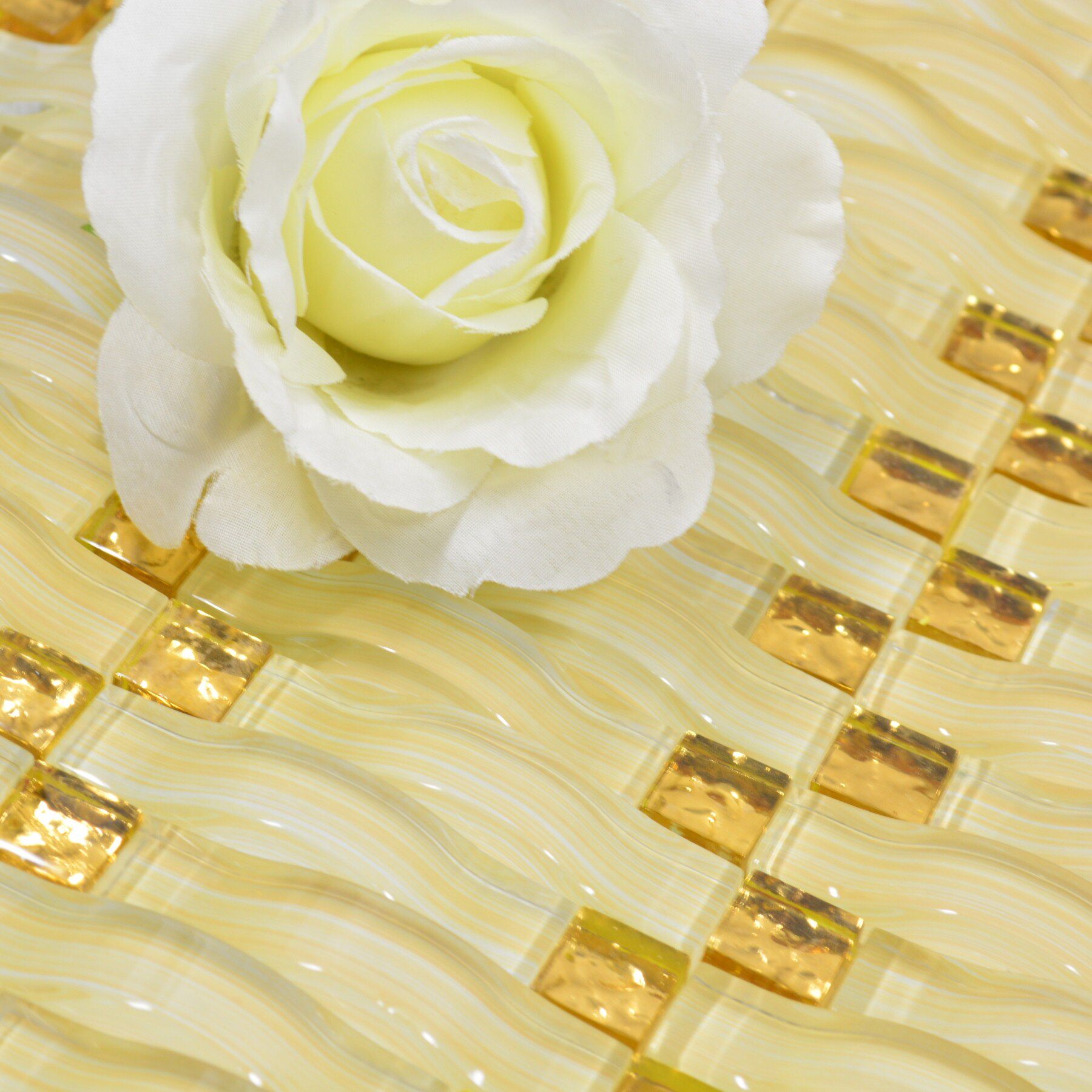 欧式拱形水晶玻璃马赛克客厅电视背景墙边框贴卫生间拼图镜面瓷砖