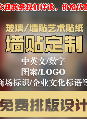玻璃门橱窗商场门面贴纸图片定制