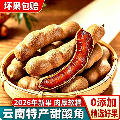 大酸角云南特产新鲜酸甜角干孕妇开胃酸豆休闲零食酸角带壳罗望子