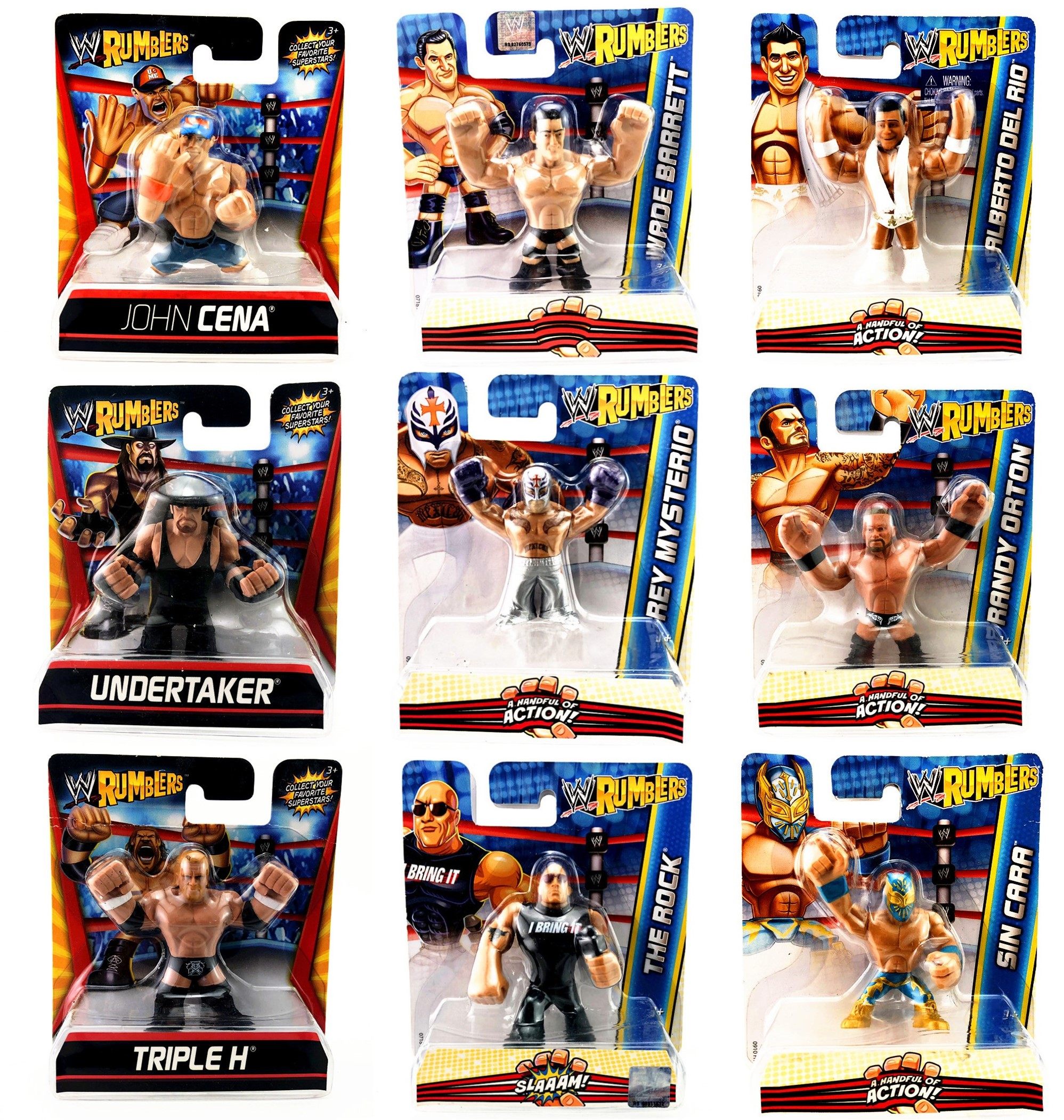 wwe摔跤手人偶送葬者罗曼 q版人偶雷恩斯约翰塞纳迪安巨石强森