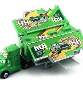 美泰玩具车汽车总动员合金车赛车总动员86号路霸大号运输货车