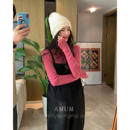 古着感通勤百搭黑色灯芯绒吊带背带裤 在九月 AMUM孕妇装