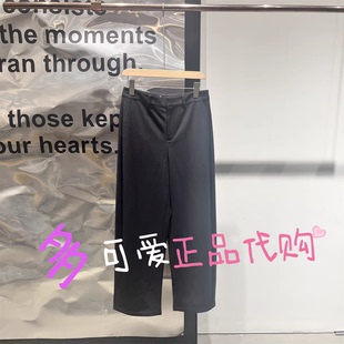 时间 播休闲裤 复古通勤宽松阔腿长裤 BDT1KD1122新款 脚步 2026春款