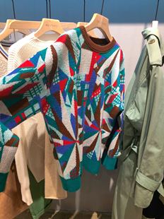 古着风vintage纯山羊绒毛衣羊绒衫妈妈款阿拉善