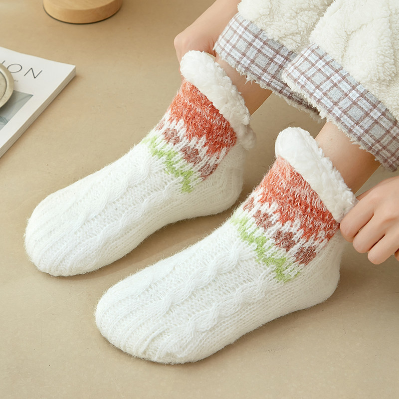 厚袜子女秋冬季羊羔绒短袜保暖加绒加厚睡眠防滑地板袜居家月子袜,女士内衣/男士内衣/家居服,短袜,淘宝优惠券,粉丝福利购,淘宝优惠卷