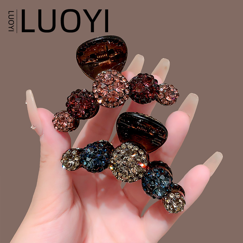 韩版时尚镶钻轻奢复古抓夹女后脑勺气质半扎发头饰高级感鲨鱼夹,饰品/流行首饰/时尚饰品新,发饰,淘宝优惠券,粉丝福利购,淘宝优惠卷