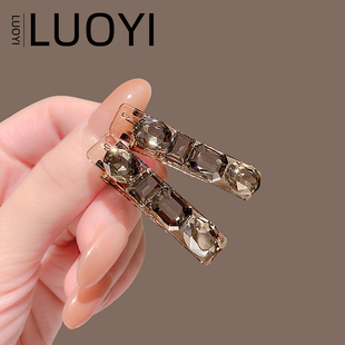 2025新款高级感小夹子鸭嘴夹水晶发夹女刘海夹侧耳边夹头饰