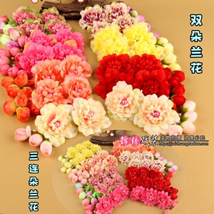 戏曲用品京剧古装包头片子鬓发仿真发水鬓青衣花旦贴片戏剧绒布鬓