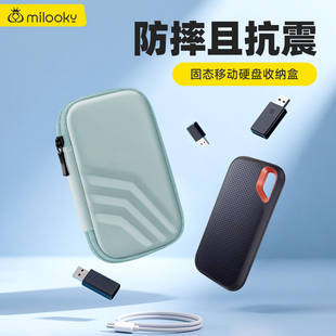 适用于闪迪硬盘专用硬壳收纳盒出行收纳包移动固态硬盘AipPods闪迪储存卡闪迪u盘SanDisk闪迪系列闪迪E81 E90