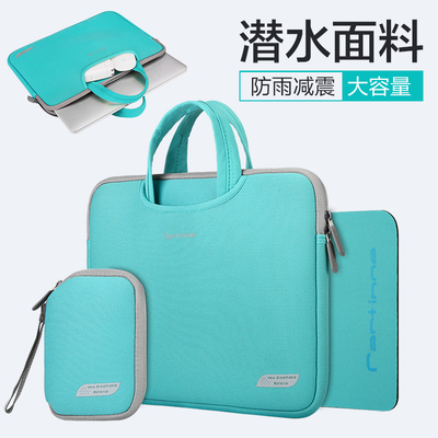 卡提诺笔记本手提电脑包15.6寸男女适用于苹果Macbook pro16寸戴尔M4M5华硕air13惠普华为matebook14联想小新