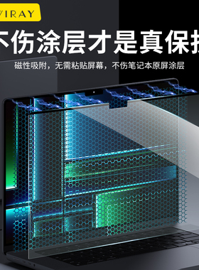 磁吸款适用苹果电脑屏幕膜Macbook15保护贴膜新款air13 M5M4笔记本pro16寸14高清防蓝光护眼全屏保护防刮