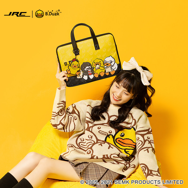 Túi xách đựng laptop chính hãng Little Yellow Duck dành cho bé gái thích hợp cho Apple macbook pro13.6 inch Huawei matebook14 Lenovo Xiaoxin Air13 inch Dell 13.3 HP balo cao cấp balo laptop chống nước