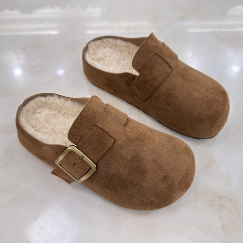 卡莱特斯2025秋冬新款厚底鞋底保暖包头勃肯舒适女鞋子正品002223