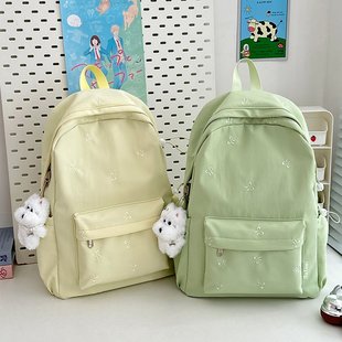 BrandyMelville新款学院风碎花帆布双肩包背包运动包旅行包女包潮