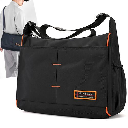 斜挎包香港3T61163休闲中老年防水尼龙布单肩牛津布男女休闲大包