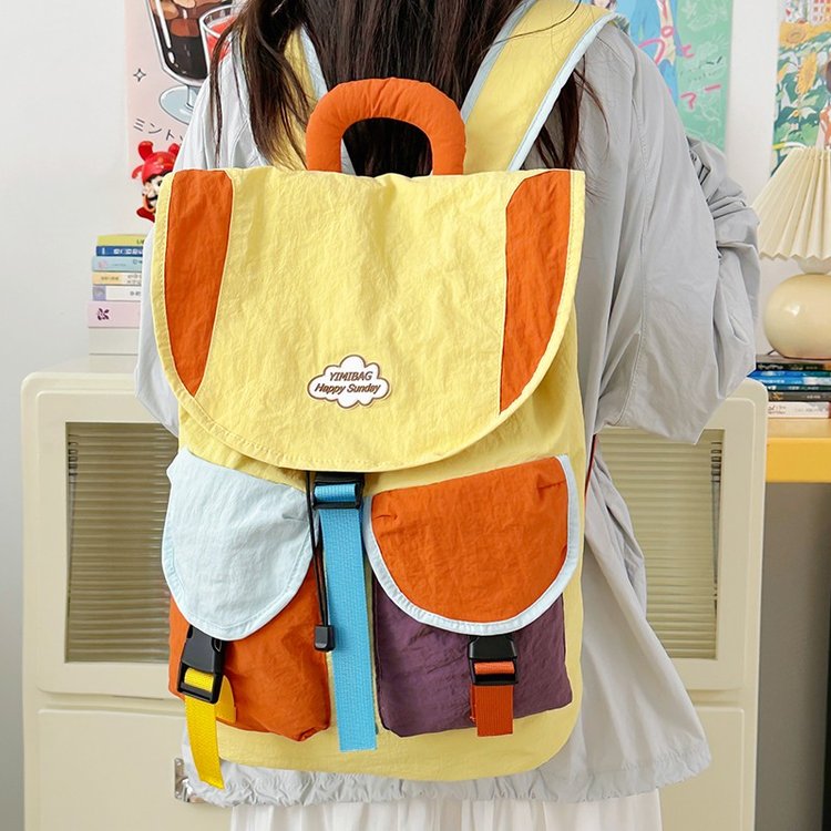 XBREAK儿童书包幼儿园时尚撞色男女孩外出游轻便研学小学生背包