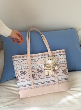 MCHNA KTCC大容量腋下包女包2026新款春时尚单肩包百搭通勤托特包