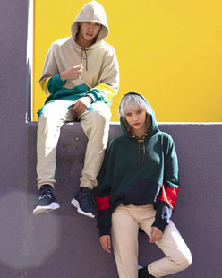 牡牧 Supra 卫衣 美潮 Oversize复古拼色纯棉卫衣 秋冬滑板说唱