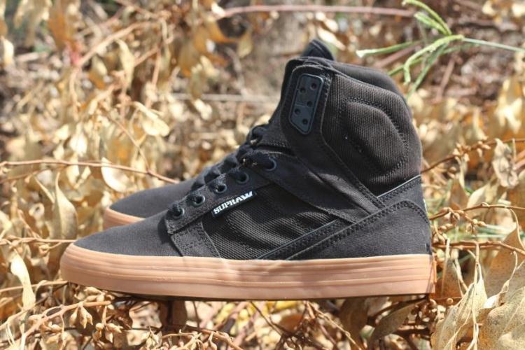 【FMF 牡牧】Supra Pulled 黑色帆布+生胶底 高街 美潮 男高帮鞋