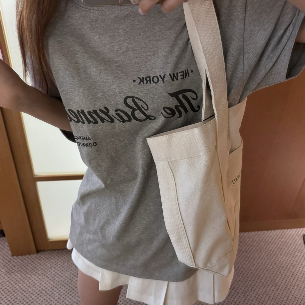 夏季新款t恤女韩版小众八奶家复古简约字母印花短袖纯棉潮牌修身