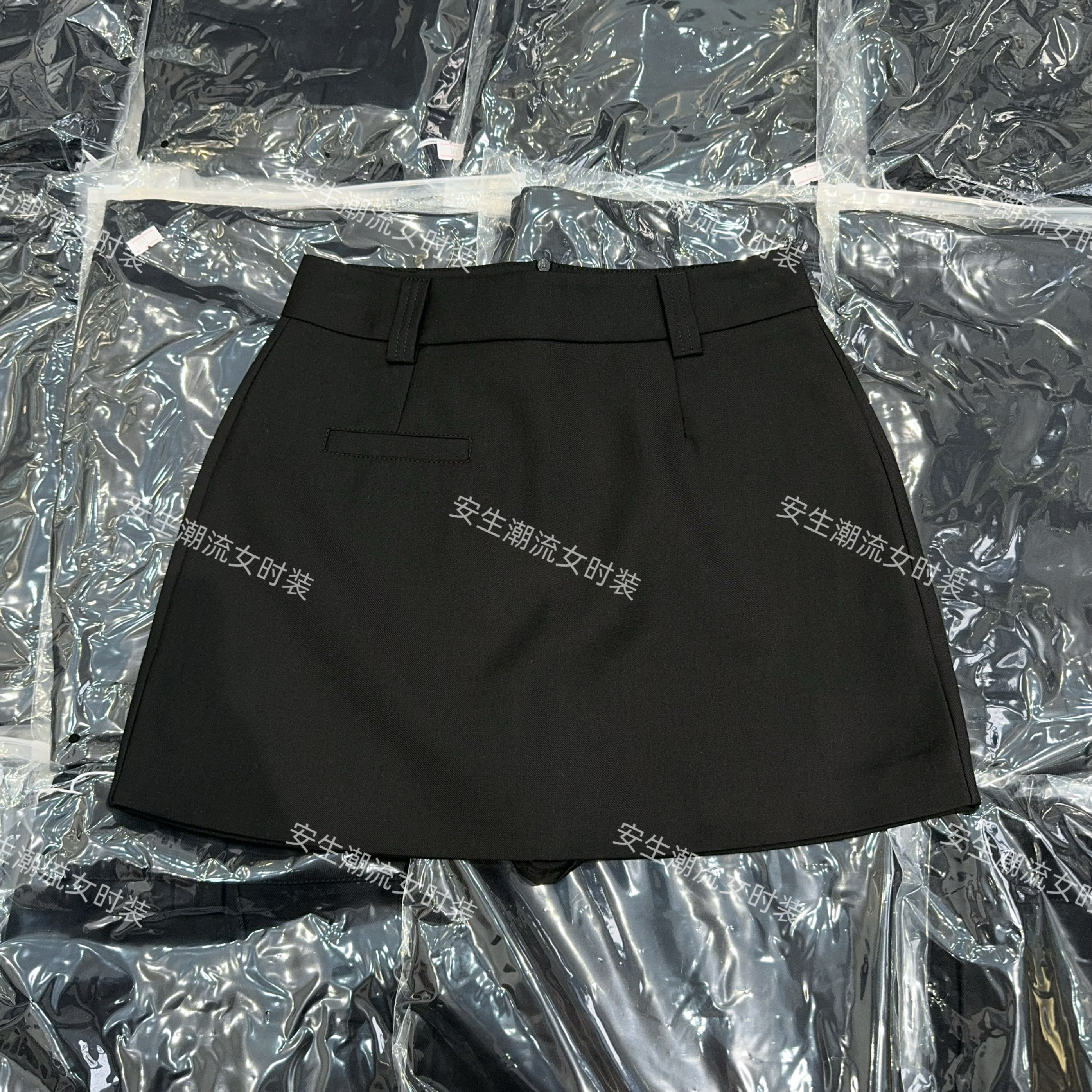 薄的2025夏季新款短裙女高腰防走光a字半身裙西装裙包臀时尚气质