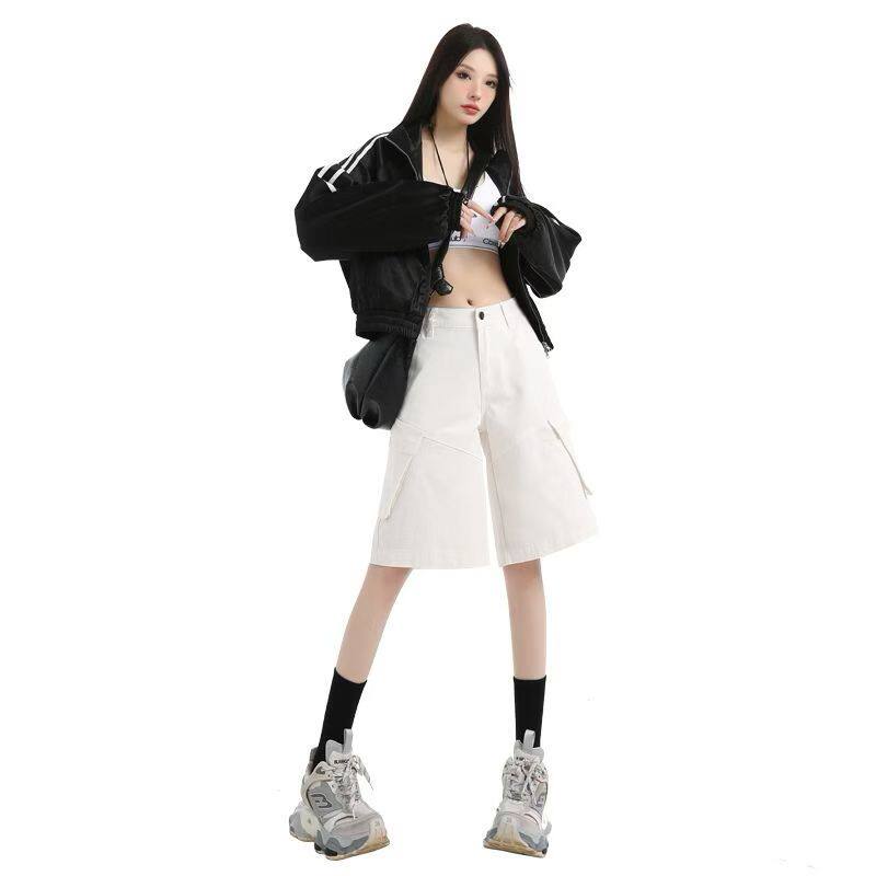 2026春夏新款短裤休闲五分裤辣妹风工装裤短裤牛仔裤女高腰韩版潮