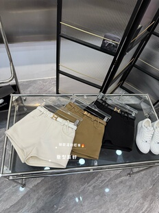 网红a字修身 毛呢冬季 女高腰韩版 短裤 显瘦阔腿口袋潮牌linnayu 新款