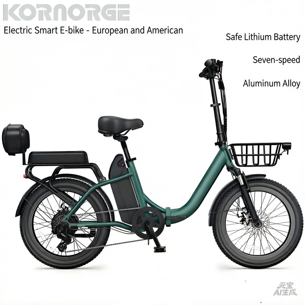 时尚新款外贸电动自行车两轮便携可折叠铝合金男女成人代步可拆卸