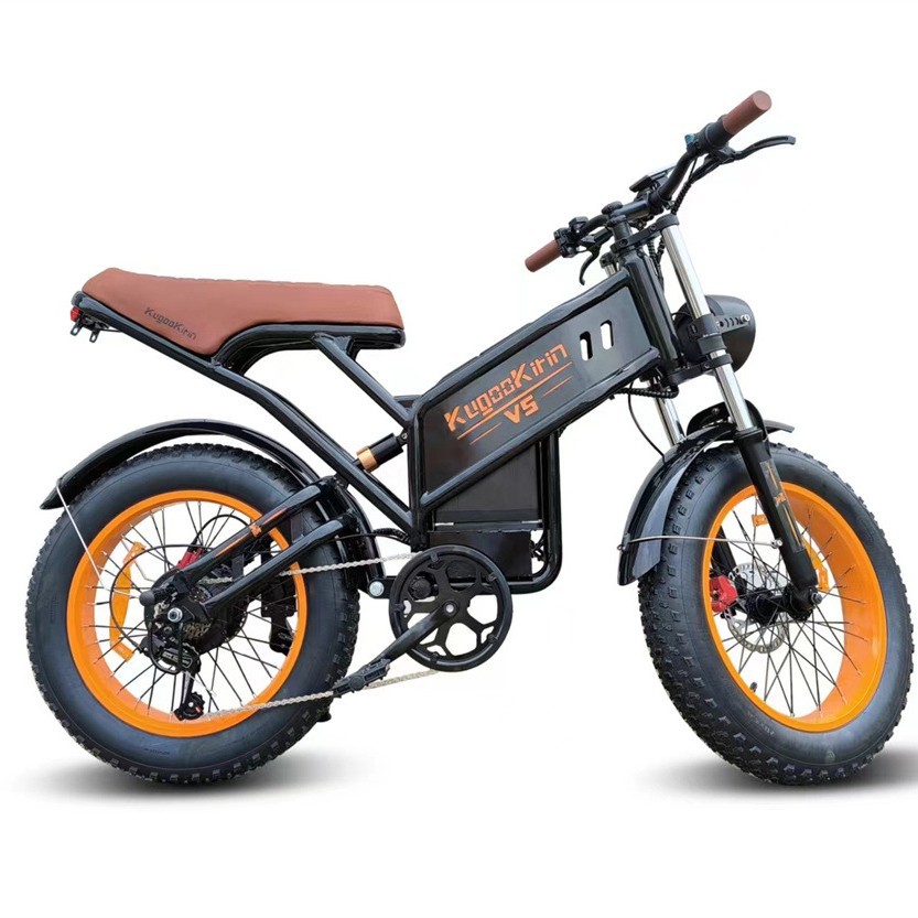 跨境出口Kugoo V5 48V 混合动力电动自行车20英寸公路山地自行车