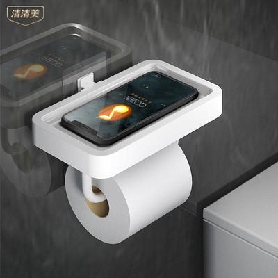 新疆包邮清清美卫生间卷纸架厕所纸巾盒免打孔抽纸盒壁挂式防水置