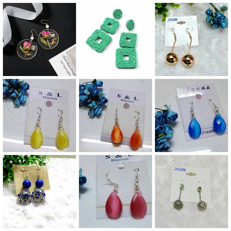 金色蓝色银色球球精品波西米亚设计刺绣耳环文艺范民族鲜花耳环