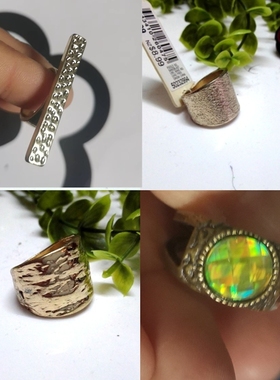 漂亮活动价合金镶嵌半宝石戒指