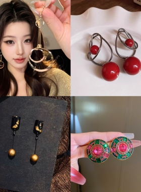 时尚小众气质耳环中古耳饰品