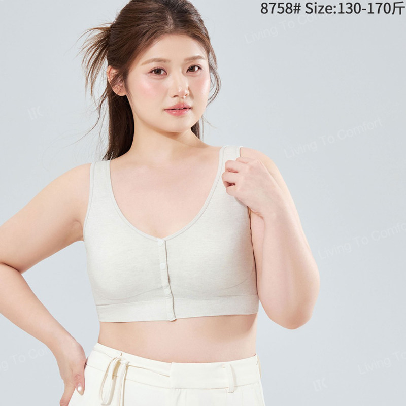 前开扣妈妈内衣文胸运动背大码