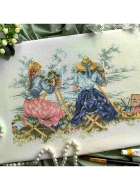 Lanarte 33867 绘画的女孩 十字绣saga格式XSD重绘电子图纸源文件