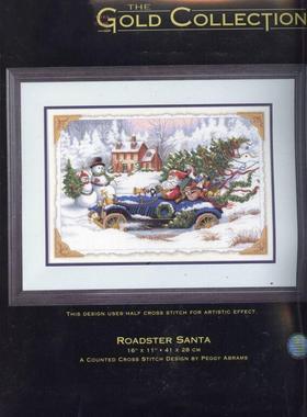 Dim08707 圣诞老人跑车 十字绣 saga格式XSD重绘源文件电子图纸