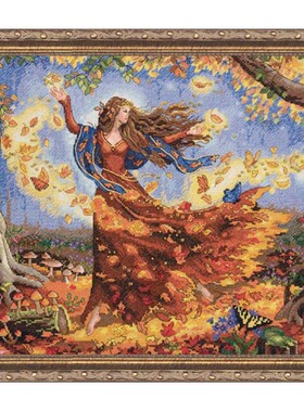 Dim70-35262 秋女神 十字绣 saga格式XSD重绘源文件电子图纸