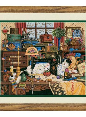 Dim03884 缝纫猫 十字绣 saga格式XSD重绘源文件电子图纸