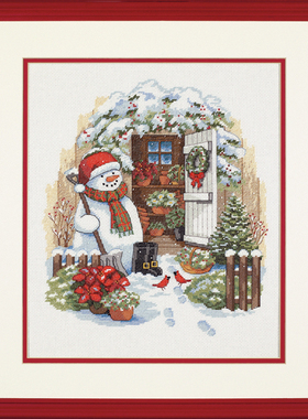 Dim08817 门前雪人 十字绣 saga格式XSD重绘源文件电子图纸