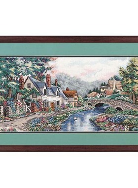 Dim03753贝克河的村庄 十字绣 saga格式XSD重绘源文件电子图纸