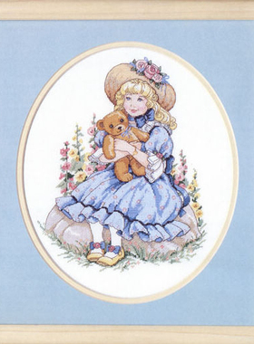 Dim13577 漂亮的小女孩 十字绣 saga格式XSD重绘源文件电子图纸