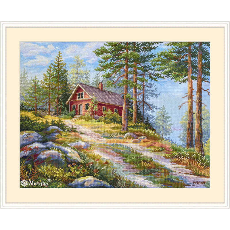 Merejka K-254 林中的小屋 十字绣saga格式XSD重绘源文件电子图纸