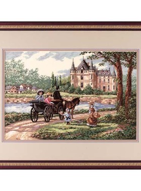 Dim03790淑女城堡 十字绣 saga格式XSD重绘源文件电子图纸